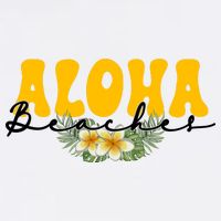 Aloha Beaches Funny Hawaii Tropical Button