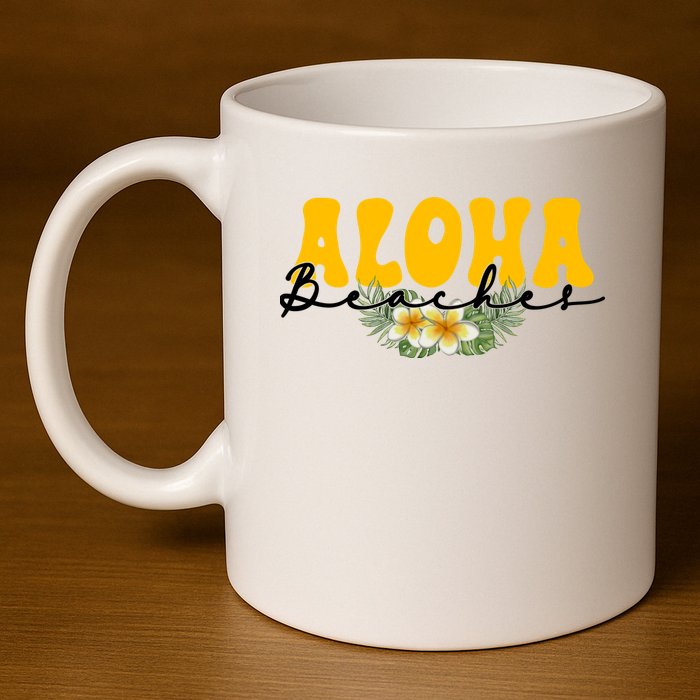 Aloha Beaches Funny Hawaii Tropical 11oz C Handle Ceramic Mug
