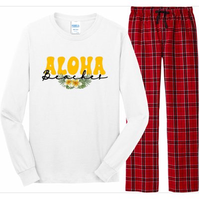 Aloha Beaches Funny Hawaii Tropical Long Sleeve Pajama Set