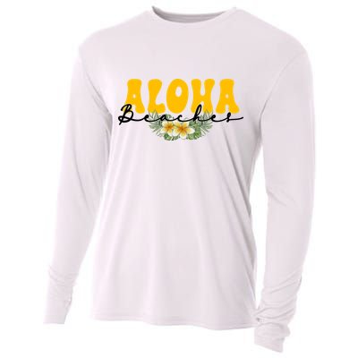 Aloha Beaches Funny Hawaii Tropical Cooling Performance Long Sleeve Crew