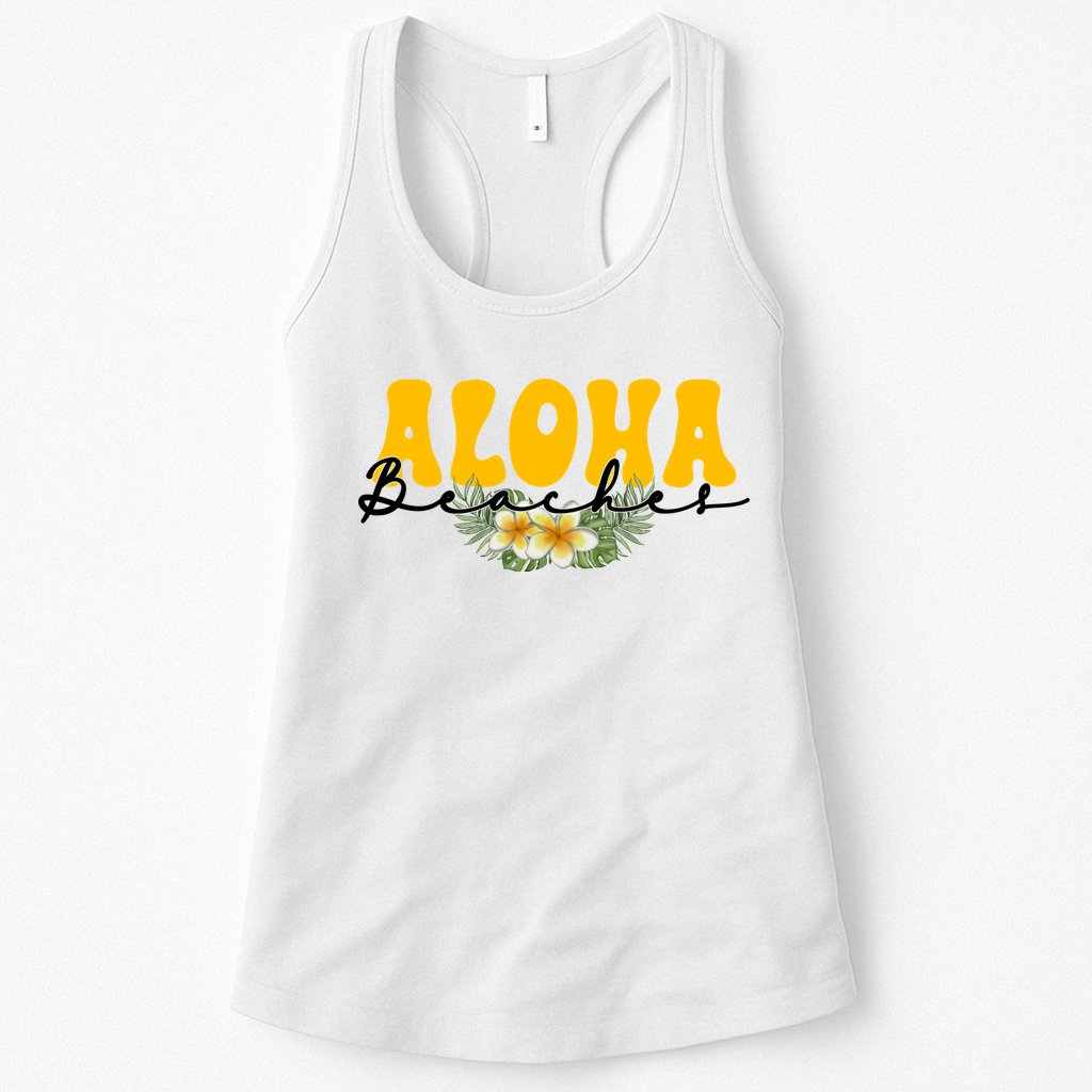 Aloha Beaches Funny Hawaii Tropical Womens Tank Top