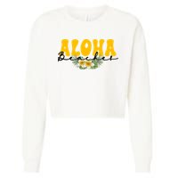 Aloha Beaches Funny Hawaii Tropical Cropped Pullover Crew