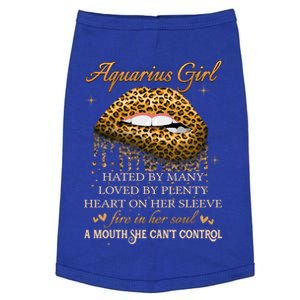 Aquarius Birthday Funny Gift Funny Leopard Sexy Lip Gift Doggie Tank