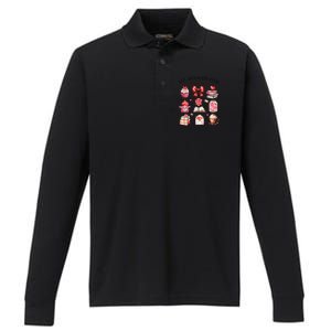 All Booked For ValentineS Day Coquette Bow Teacher Bookworm Performance Long Sleeve Polo