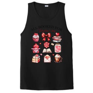 All Booked For ValentineS Day Coquette Bow Teacher Bookworm PosiCharge Competitor Tank