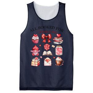 All Booked For ValentineS Day Coquette Bow Teacher Bookworm Mesh Reversible Basketball Jersey Tank