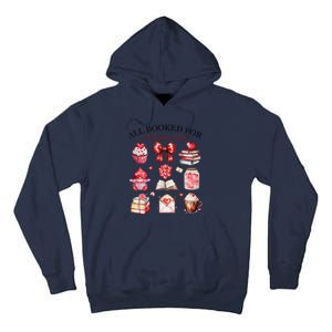 All Booked For ValentineS Day Coquette Bow Teacher Bookworm Tall Hoodie