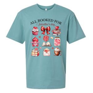 All Booked For ValentineS Day Coquette Bow Teacher Bookworm Sueded Cloud Jersey T-Shirt