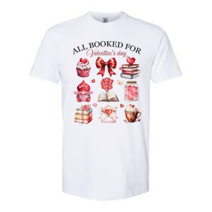 All Booked For ValentineS Day Coquette Bow Teacher Bookworm Softstyle CVC T-Shirt