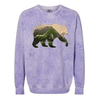 Alaska Bear Grizzly Bear Colorblast Crewneck Sweatshirt