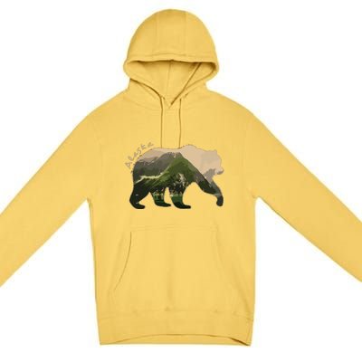 Alaska Bear Grizzly Bear Premium Pullover Hoodie