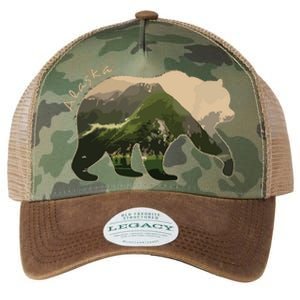 Alaska Bear Grizzly Bear Legacy Tie Dye Trucker Hat