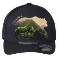 Alaska Bear Grizzly Bear Flexfit Unipanel Trucker Cap