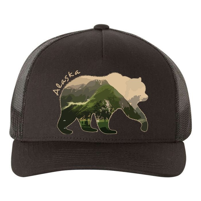 Alaska Bear Grizzly Bear Yupoong Adult 5-Panel Trucker Hat