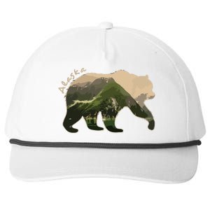 Alaska Bear Grizzly Bear Snapback Five-Panel Rope Hat