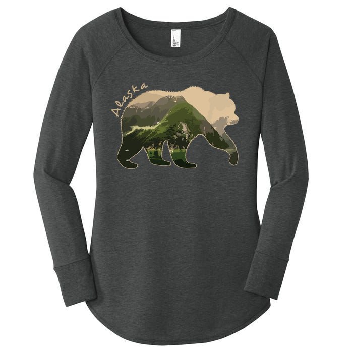 Alaska Bear Grizzly Bear Women's Perfect Tri Tunic Long Sleeve Shirt