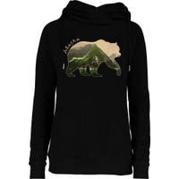 Alaska Bear Grizzly Bear Womens Funnel Neck Pullover Hood