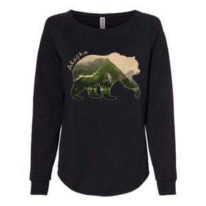 Alaska Bear Grizzly Bear Womens California Wash Sweatshirt