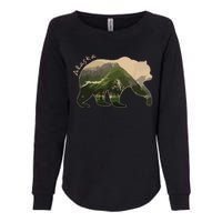 Alaska Bear Grizzly Bear Womens California Wash Sweatshirt