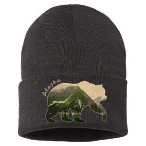 Alaska Bear Grizzly Bear Sustainable Knit Beanie