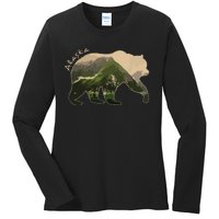 Alaska Bear Grizzly Bear Ladies Long Sleeve Shirt