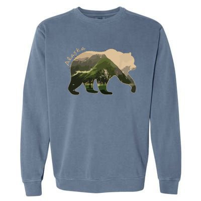 Alaska Bear Grizzly Bear Garment-Dyed Sweatshirt