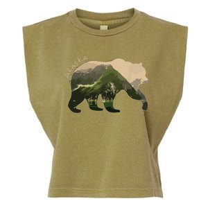 Alaska Bear Grizzly Bear Garment-Dyed Women's Muscle Tee