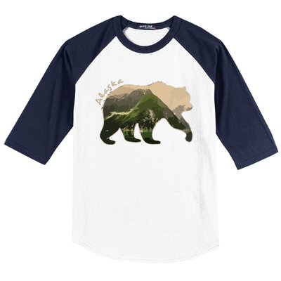 Alaska Bear Grizzly Bear Baseball Sleeve Shirt