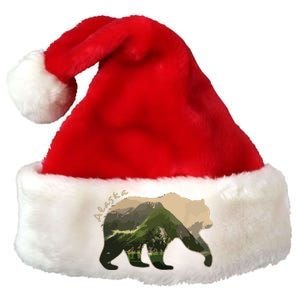 Alaska Bear Grizzly Bear Premium Christmas Santa Hat