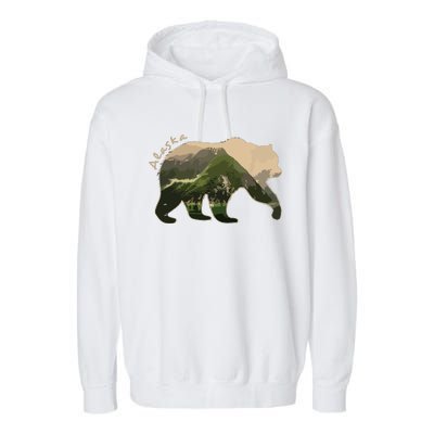 Alaska Bear Grizzly Bear Garment-Dyed Fleece Hoodie