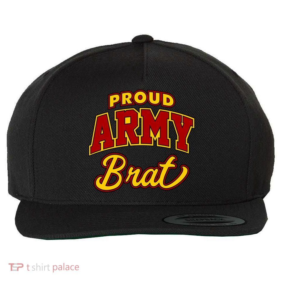 Army Brat Great Gift Wool Snapback Cap