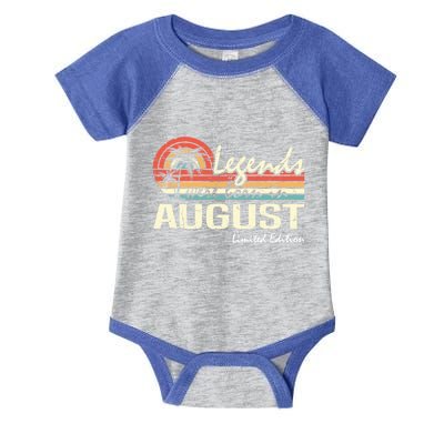 August Birthday Gift Legends Were Born In August Vintage Great Gift Infant Baby Jersey Bodysuit