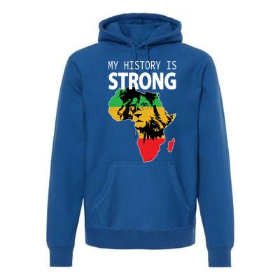 African Black Gift My History Is Strong History Gift Premium Hoodie