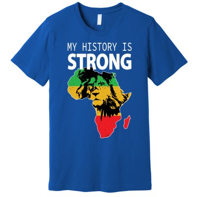 African Black Gift My History Is Strong History Gift Premium T-Shirt