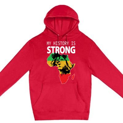 African Black Gift My History Is Strong History Gift Premium Pullover Hoodie