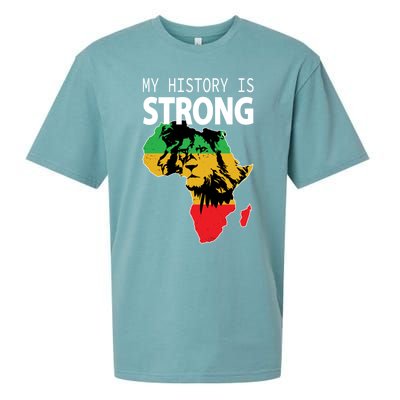 African Black Gift My History Is Strong History Gift Sueded Cloud Jersey T-Shirt