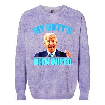 Anti Biden Gaffe My Butts Been Wiped Support Trump Election Colorblast Crewneck Sweatshirt