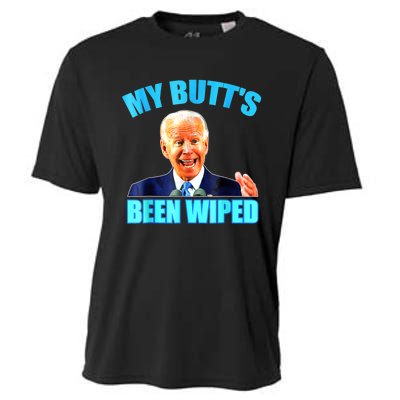 Anti Biden Gaffe My Butts Been Wiped Support Trump Election Cooling Performance Crew T-Shirt