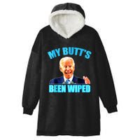 Anti Biden Gaffe My Butts Been Wiped Support Trump Election Hooded Wearable Blanket