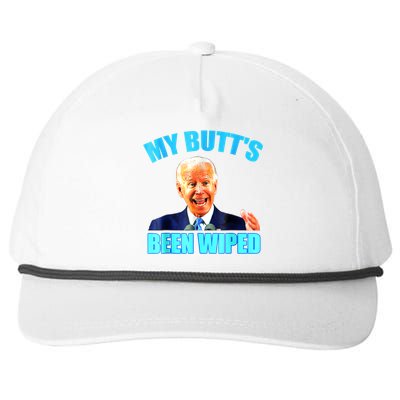 Anti Biden Gaffe My Butts Been Wiped Support Trump Election Snapback Five-Panel Rope Hat