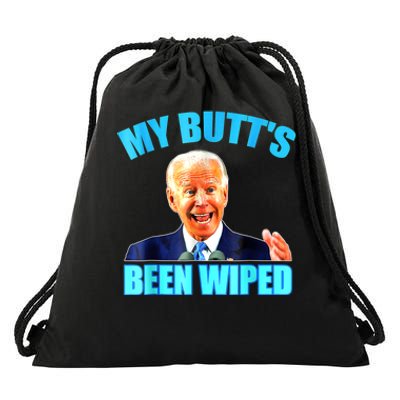 Anti Biden Gaffe My Butts Been Wiped Support Trump Election Drawstring Bag