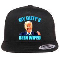 Anti Biden Gaffe My Butts Been Wiped Support Trump Election Flat Bill Trucker Hat