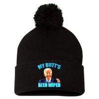 Anti Biden Gaffe My Butts Been Wiped Support Trump Election Pom Pom 12in Knit Beanie