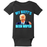 Anti Biden Gaffe My Butts Been Wiped Support Trump Election Baby Bodysuit