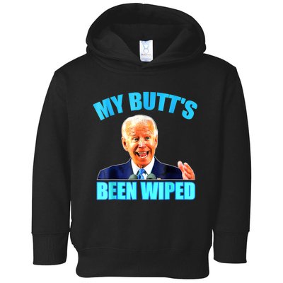 Anti Biden Gaffe My Butts Been Wiped Support Trump Election Toddler Hoodie