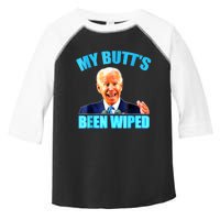 Anti Biden Gaffe My Butts Been Wiped Support Trump Election Toddler Fine Jersey T-Shirt