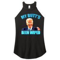 Anti Biden Gaffe My Butts Been Wiped Support Trump Election Women's Perfect Tri Rocker Tank