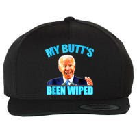 Anti Biden Gaffe My Butts Been Wiped Support Trump Election Wool Snapback Cap