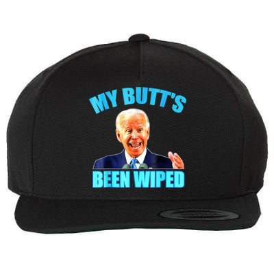 Anti Biden Gaffe My Butts Been Wiped Support Trump Election Wool Snapback Cap