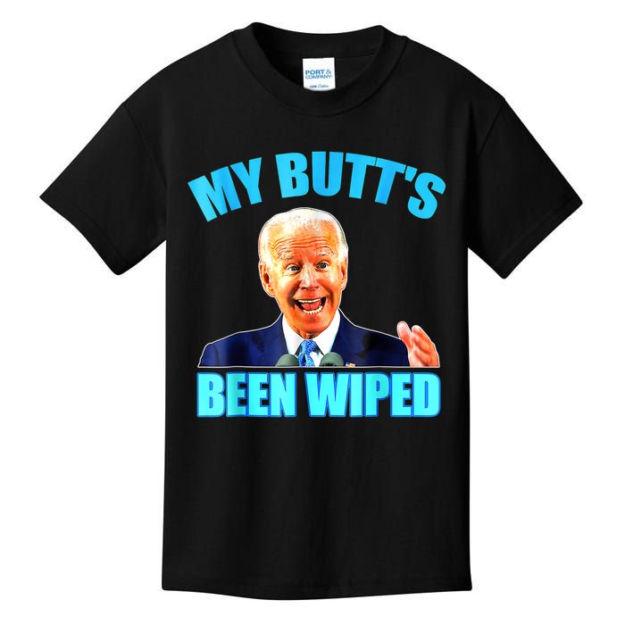 Anti Biden Gaffe My Butts Been Wiped Support Trump Election Kids T-Shirt